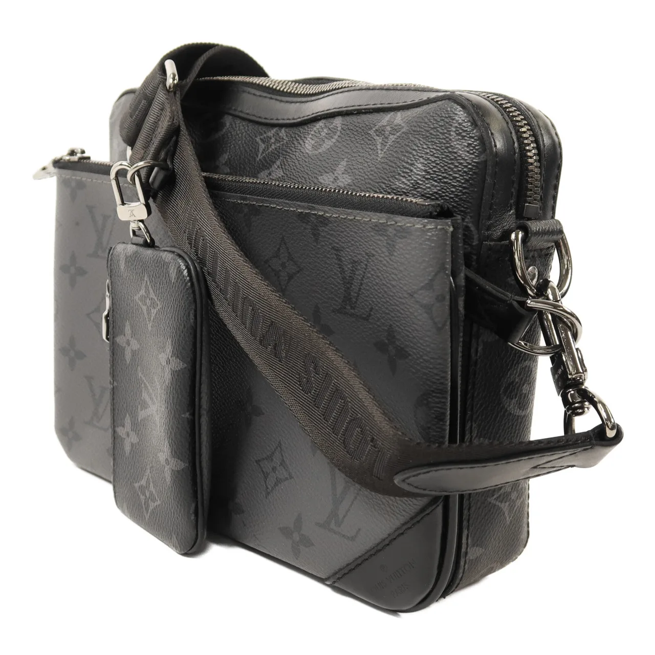 LOUIS VUITTON M69443 Shoulder Bag Coated Canvas 黑色 / 灰色 / Black Coated Canvas Rank B - Thumbnail 3