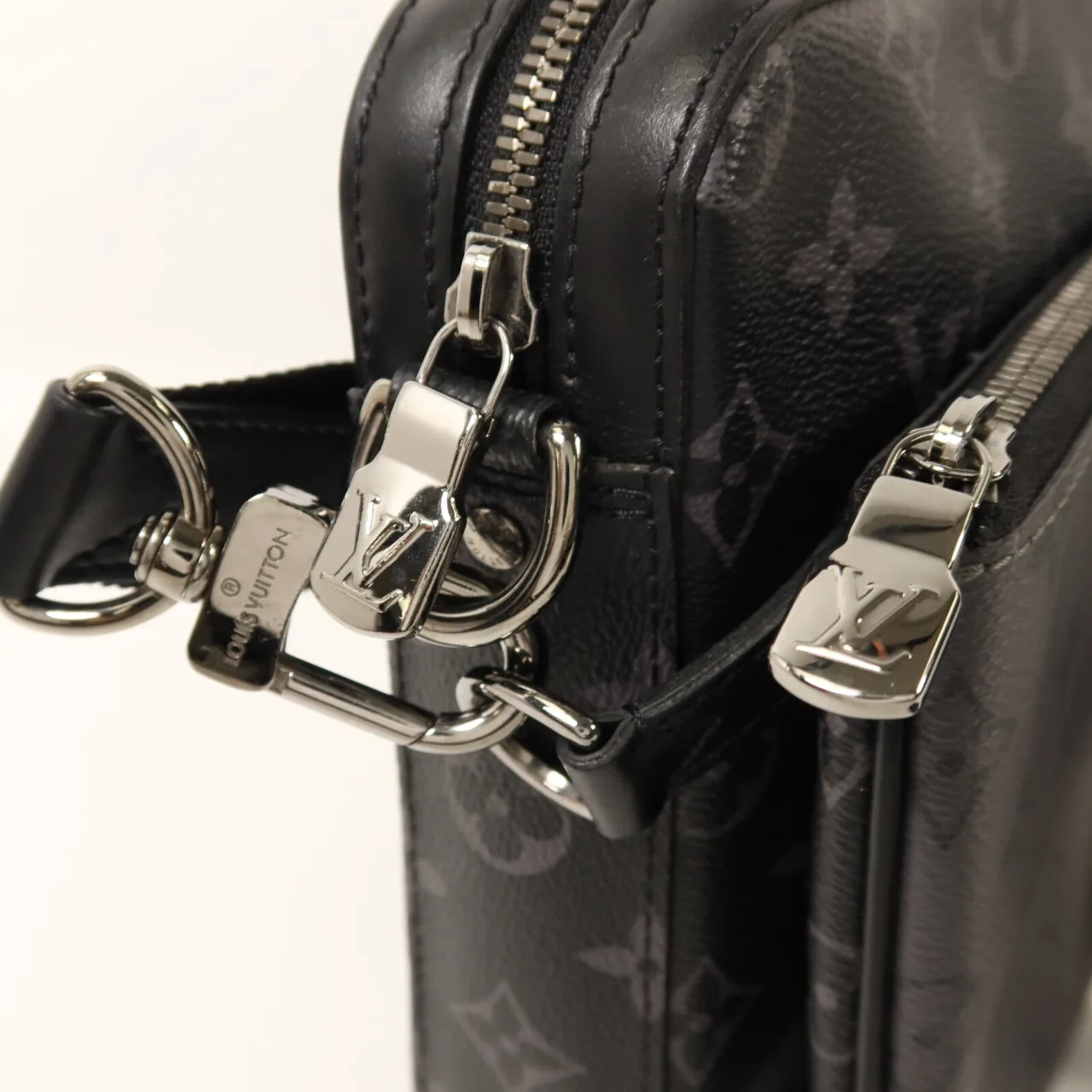 LOUIS VUITTON M69443 Shoulder Bag Coated Canvas 黑色 / 灰色 / Black Coated Canvas Rank B - Thumbnail 9