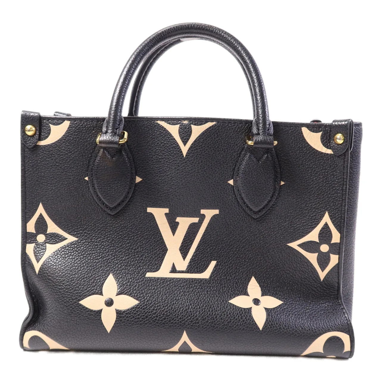 LOUIS VUITTON OnTheGo M45659 2-Way Bag Calfskin 黑色 / 米色 / Black Calfskin Rank B - Thumbnail 2