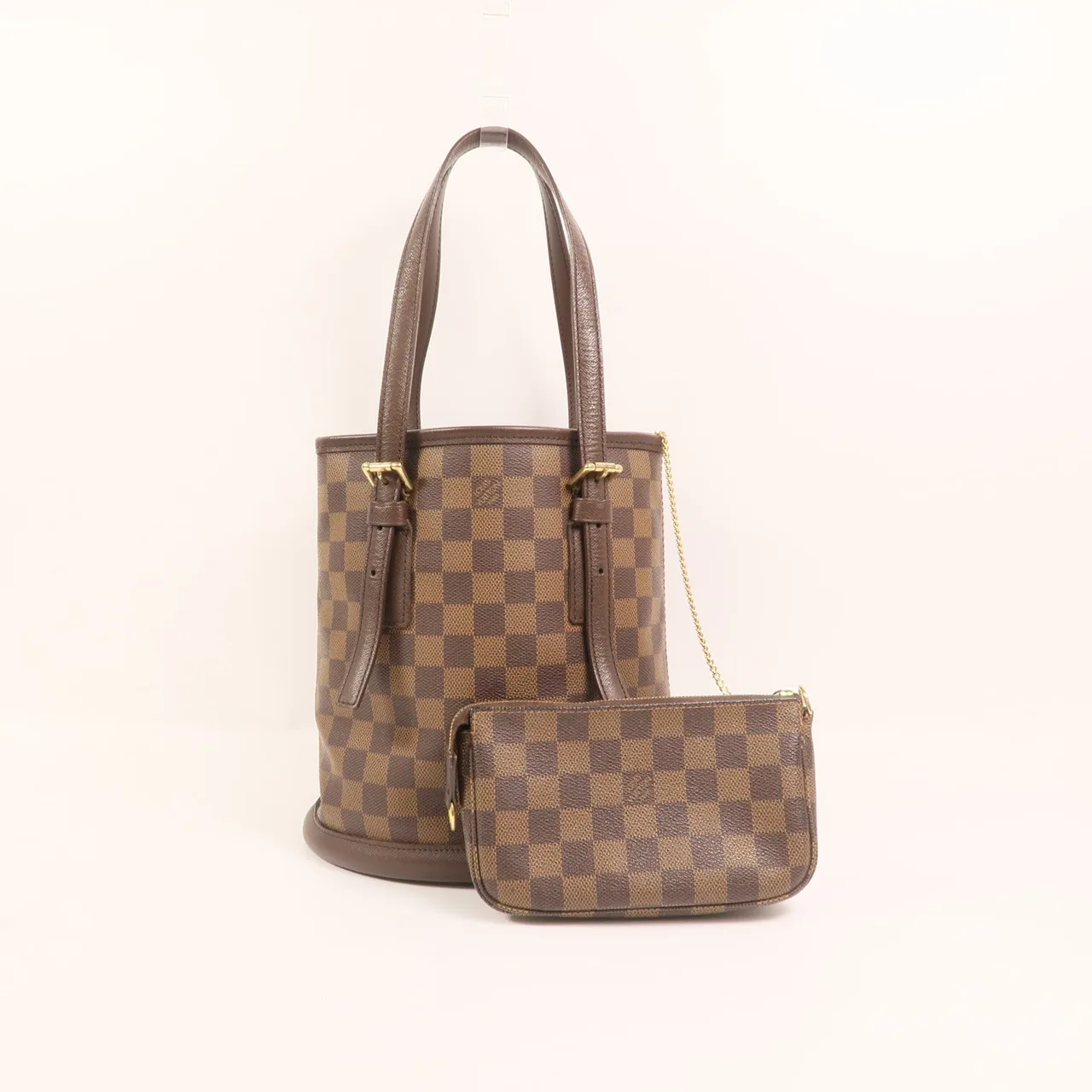 LOUIS VUITTON Marais N42240 Tote Bag Coated Canvas 棕色 Coated Canvas Rank B - Thumbnail 8