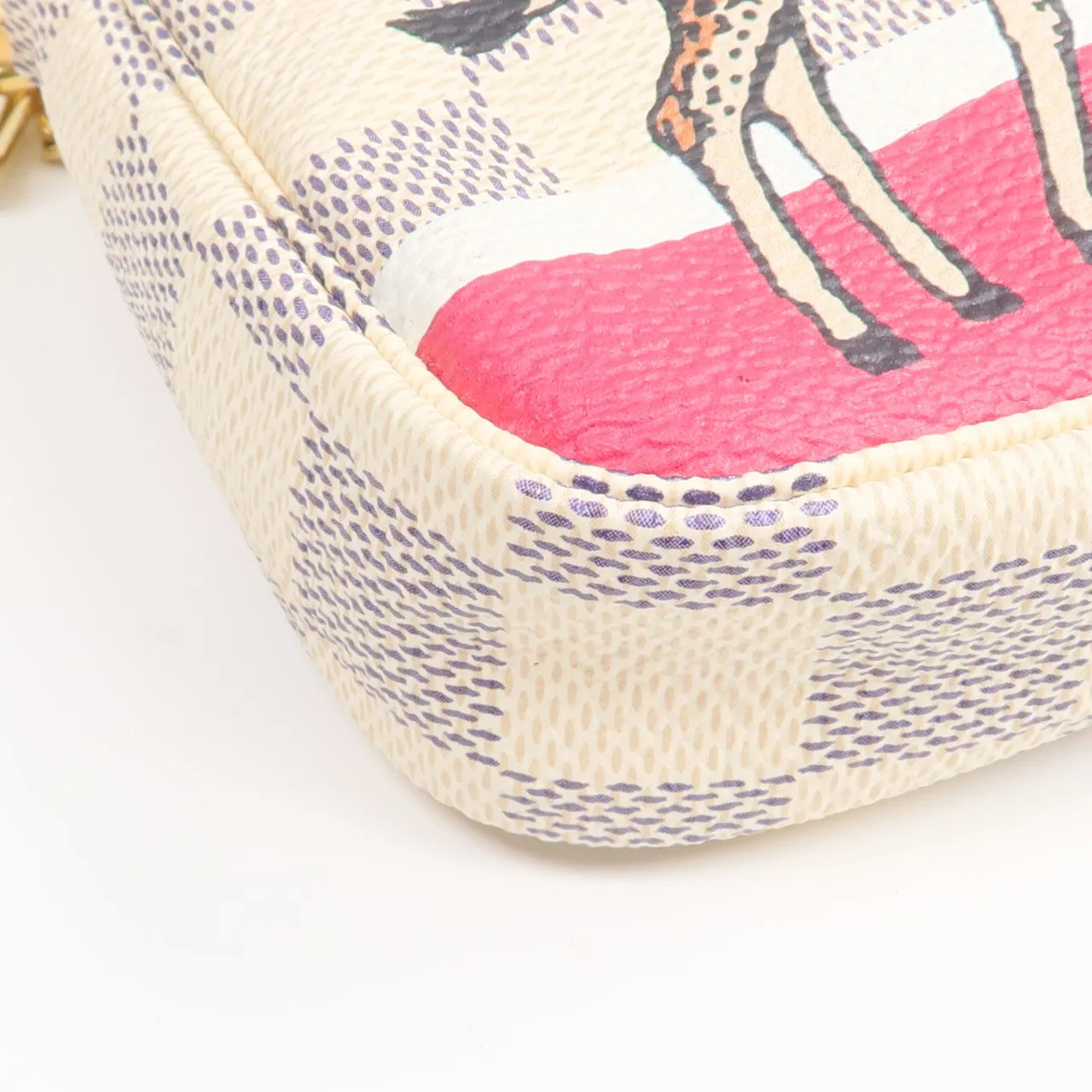 LOUIS VUITTON Mini Pochette Accessories N62200 Handbag Coated Canvas 白色 Coated Canvas Rank A - Thumbnail 9