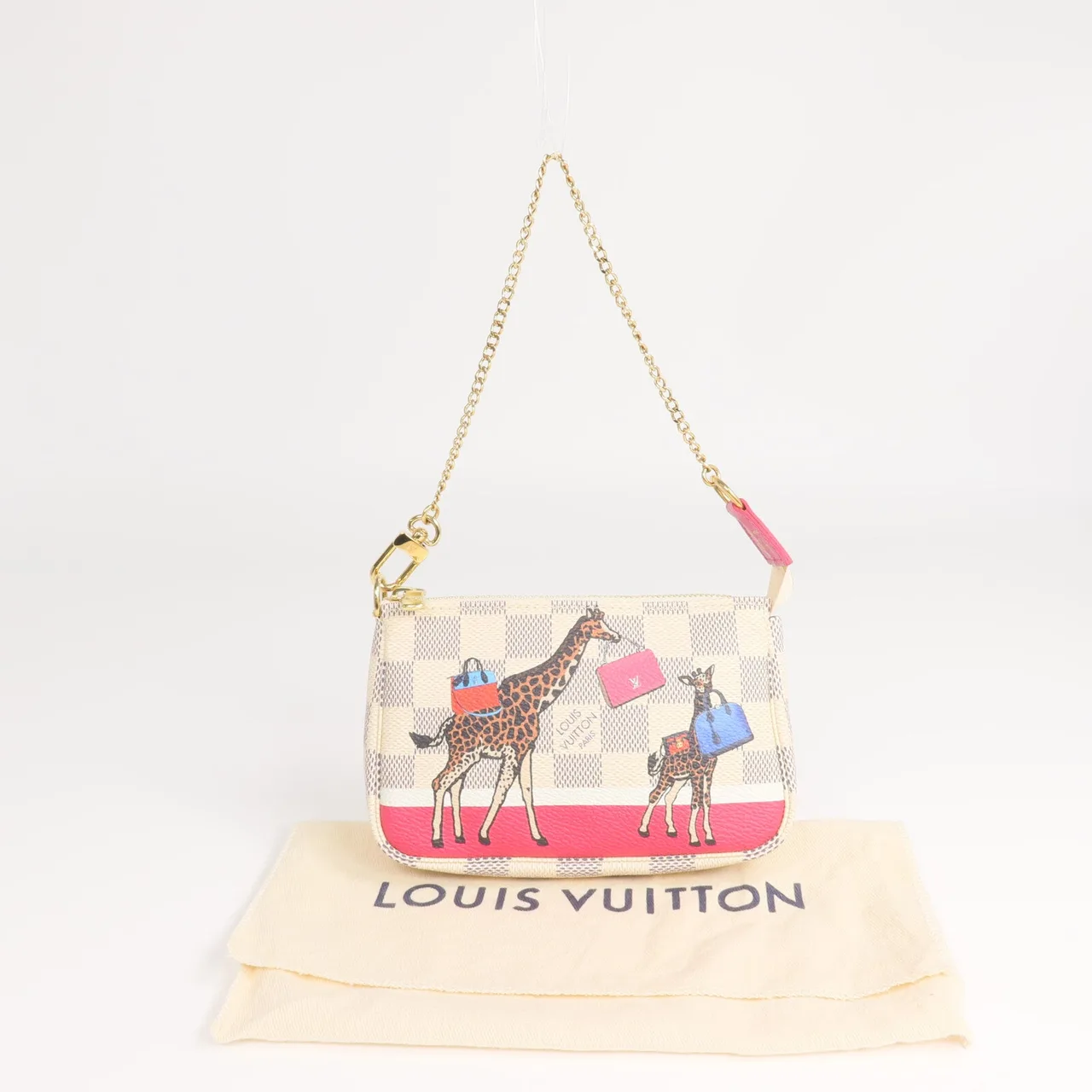 LOUIS VUITTON Mini Pochette Accessories N62200 Handbag Coated Canvas 白色 Coated Canvas Rank A - Thumbnail 14