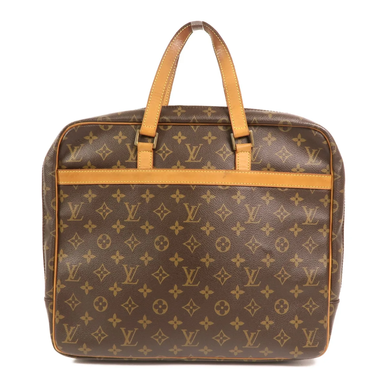LOUIS VUITTON M53343 Handbag Coated Canvas 棕色