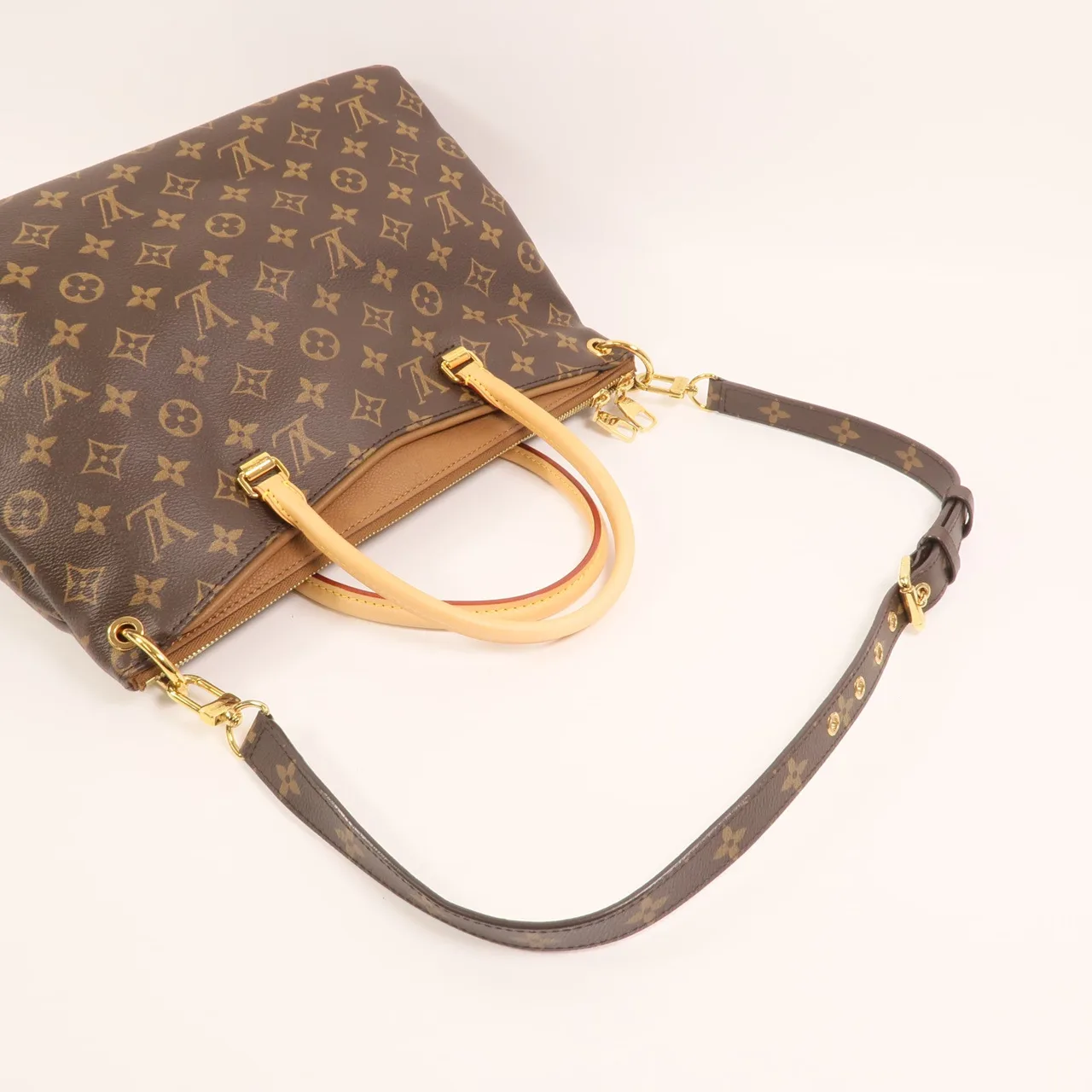 LOUIS VUITTON Pallas M40907 2-Way Bag Coated Canvas 棕色 / Brown Coated Canvas Rank A - Thumbnail 8