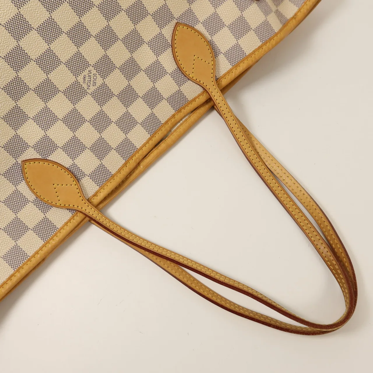 LOUIS VUITTON Neverfull N51107 Tote Bag Coated Canvas 白色 / White Coated Canvas Rank B - Thumbnail 8