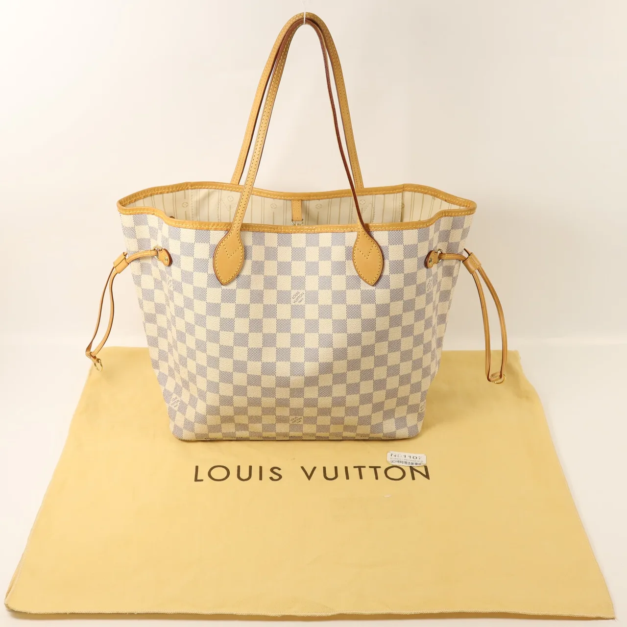 LOUIS VUITTON Neverfull N51107 Tote Bag Coated Canvas 白色 / White Coated Canvas Rank B - Thumbnail 9