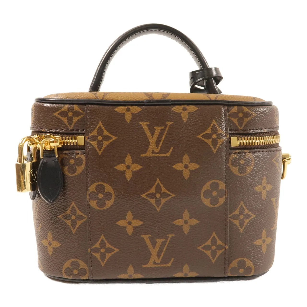 LOUIS VUITTON Vanity M45165 兩用包 塗層帆布 棕色 / Brown 塗層帆布 中古品A - 縮圖 2