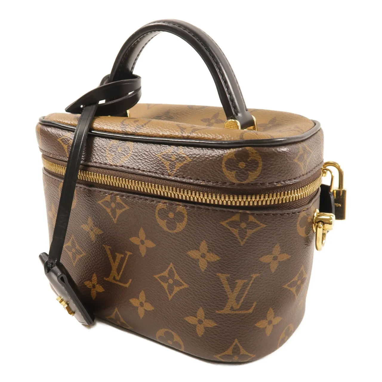 LOUIS VUITTON Vanity M45165 兩用包 塗層帆布 棕色 / Brown 塗層帆布 中古品A - 縮圖 3