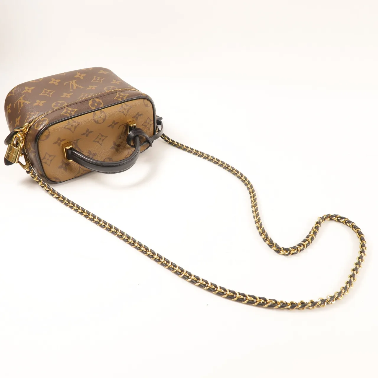 LOUIS VUITTON Vanity M45165 兩用包 塗層帆布 棕色 / Brown 塗層帆布 中古品A - 縮圖 8