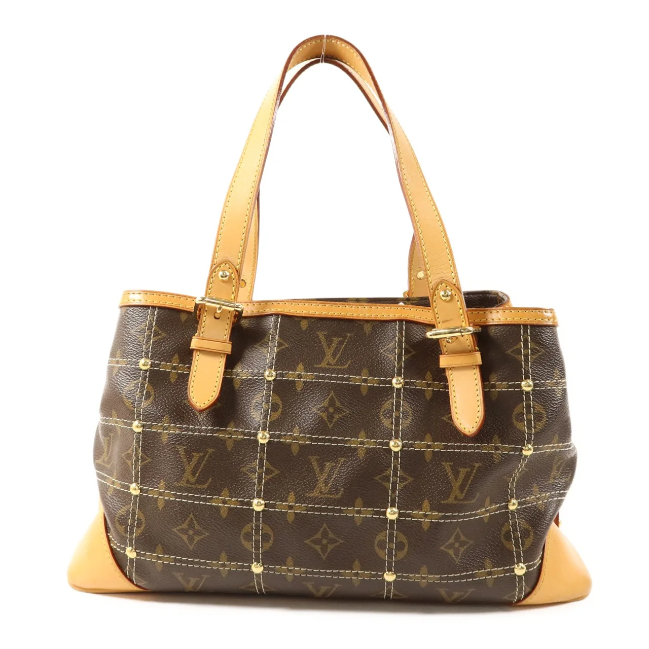 LOUIS VUITTON Riveting M40140 Shoulder Bag Coated Canvas 棕色 / Brown Coated Canvas Rank B - Thumbnail 2