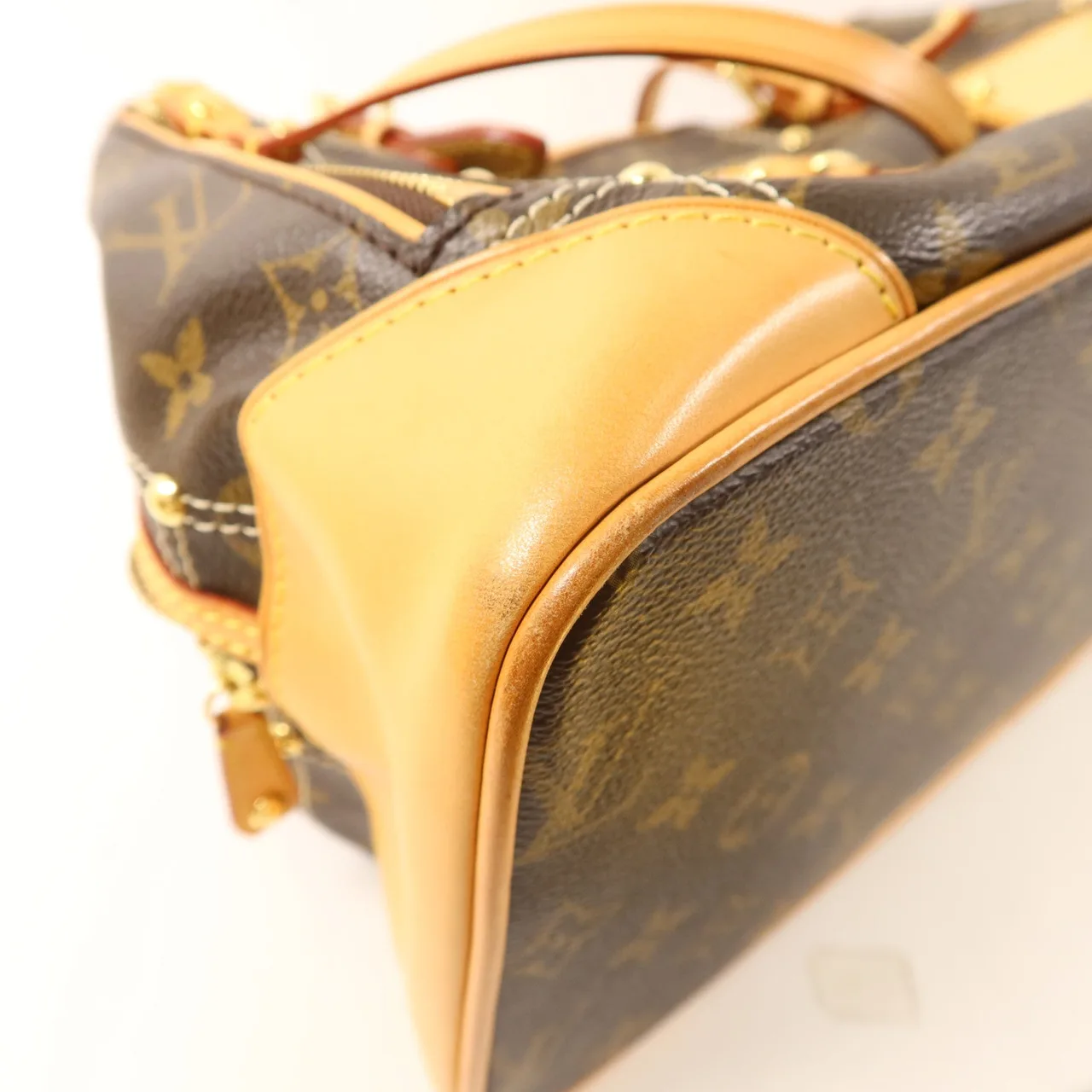 LOUIS VUITTON Riveting M40140 Shoulder Bag Coated Canvas 棕色 / Brown Coated Canvas Rank B - Thumbnail 13