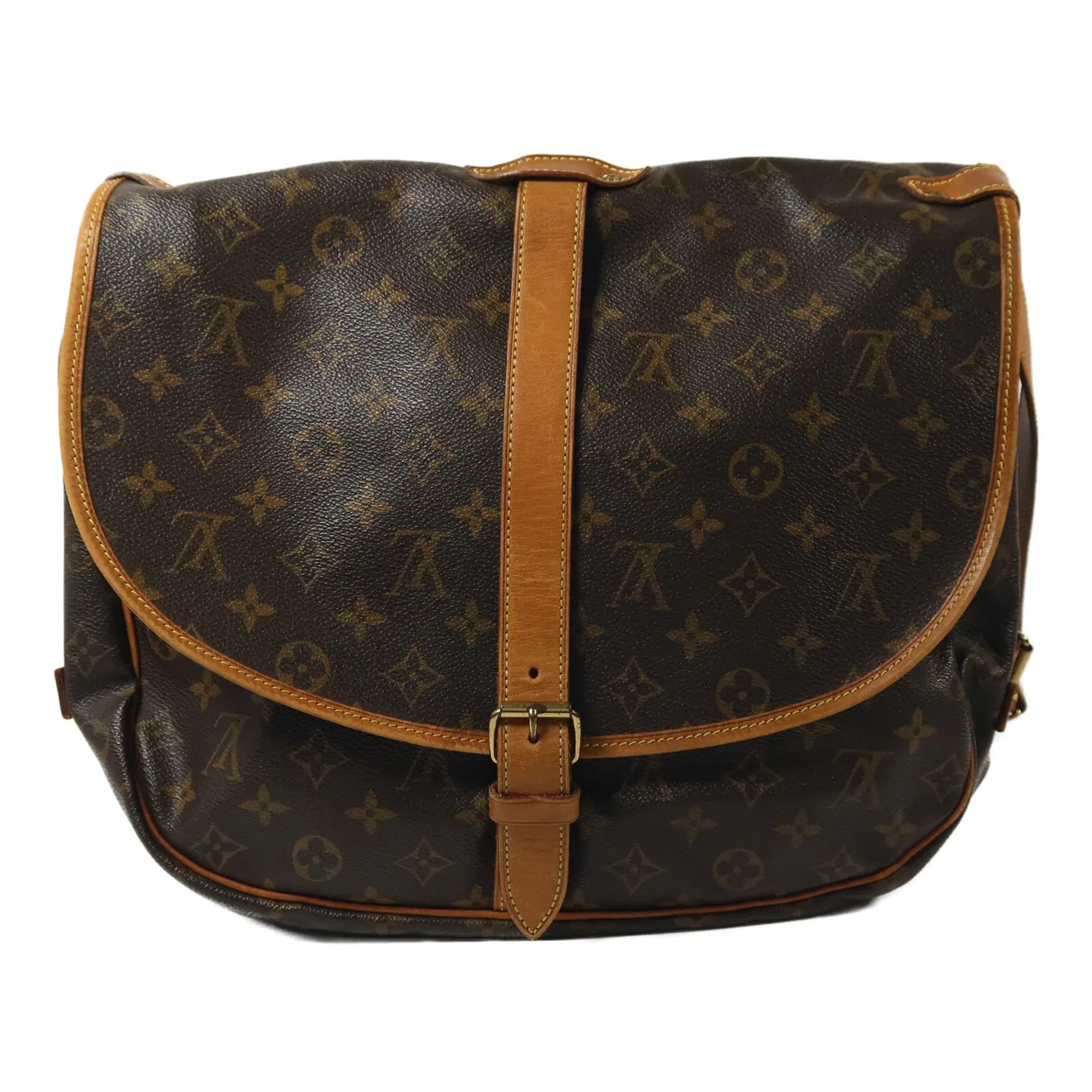 LOUIS VUITTON Saumur M42254 Shoulder Bag Coated Canvas 棕色 / Brown Coated Canvas Rank B - Thumbnail 2