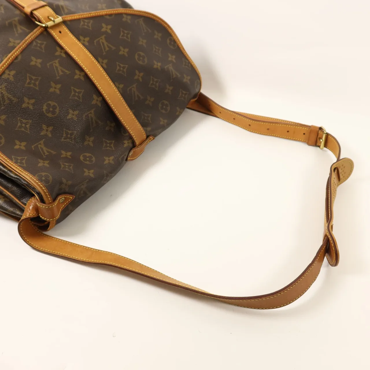 LOUIS VUITTON Saumur M42254 Shoulder Bag Coated Canvas 棕色 / Brown Coated Canvas Rank B - Thumbnail 9