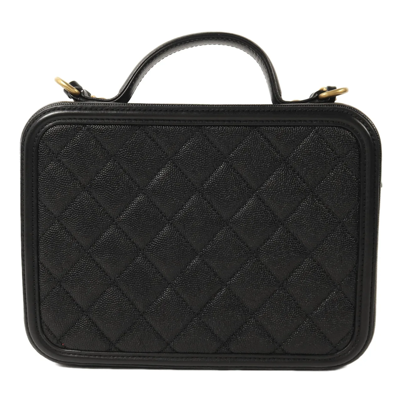 LOUIS VUITTON Vanity A93343 2-Way Bag Calfskin 黑色 Calfskin Rank A - Thumbnail 2