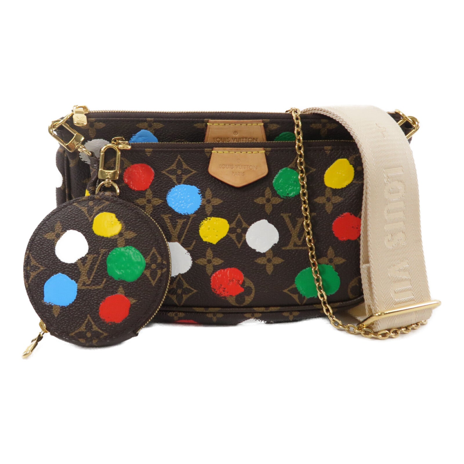 LOUIS VUITTON Multi Pochette M46385 兩用包 塗層帆布