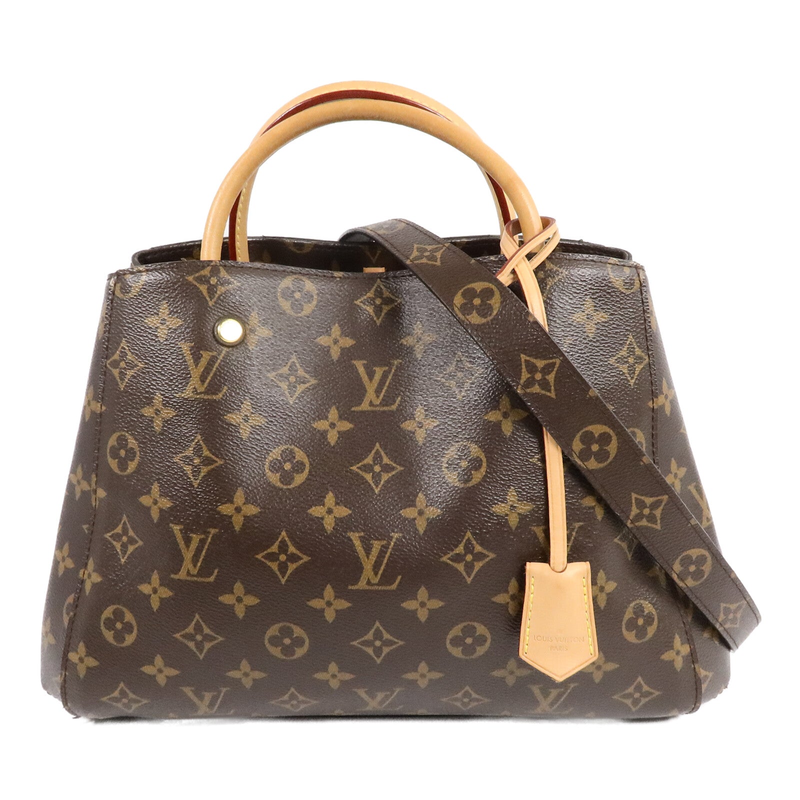 LOUIS VUITTON Montaigne M41056 2-Way Bag Coated Canvas