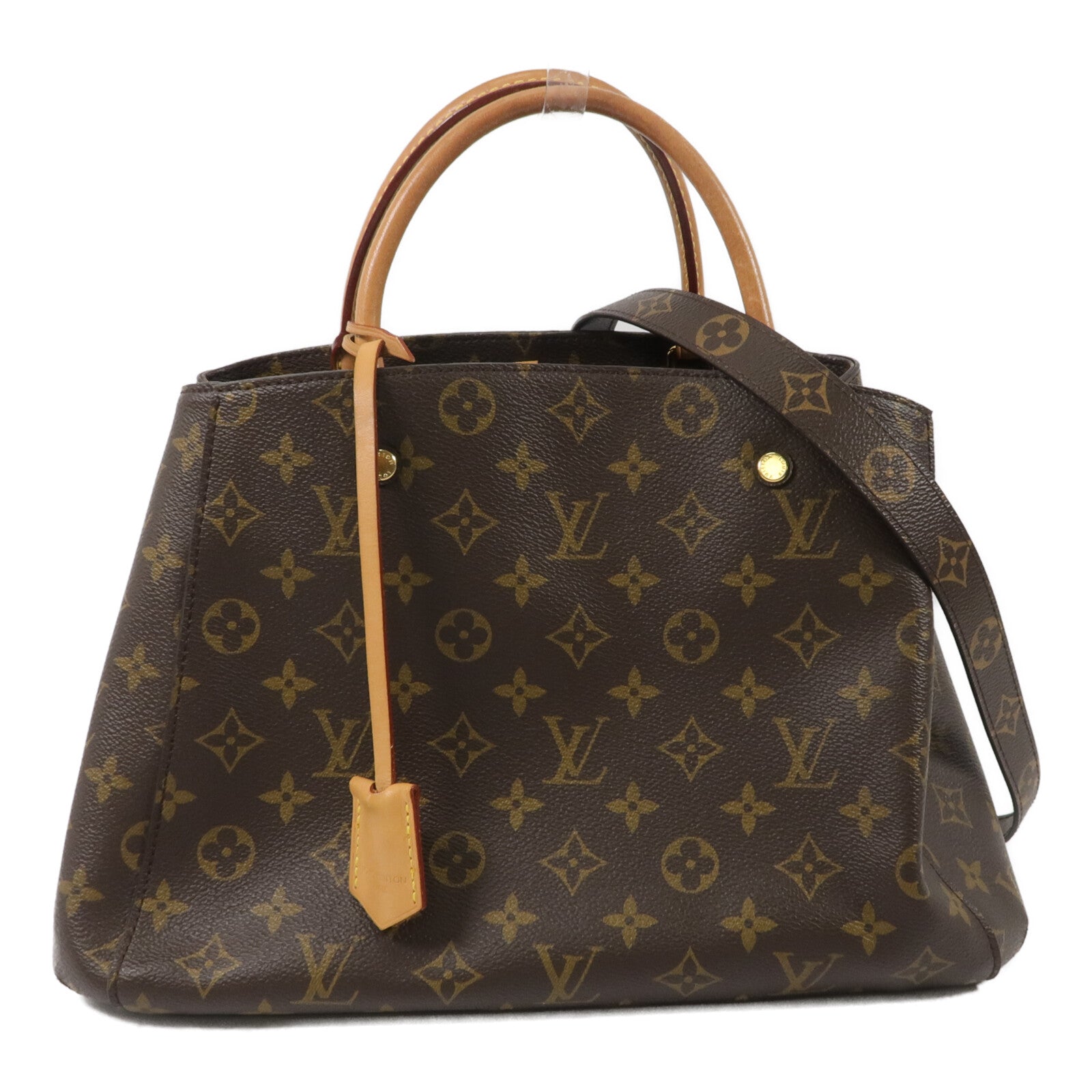 LOUIS VUITTON Montaigne M41056 2-Way Bag Coated Canvas