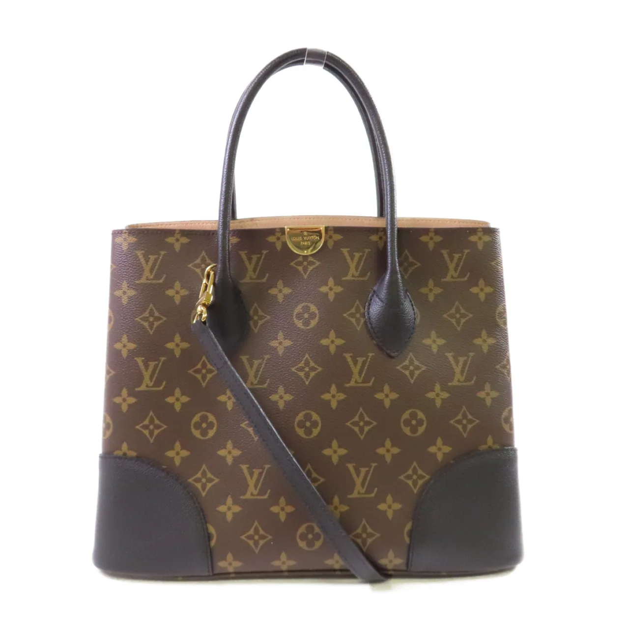LOUIS VUITTON Flandrin M41595 2-Way Bag Coated Canvas 棕色 / 黑色