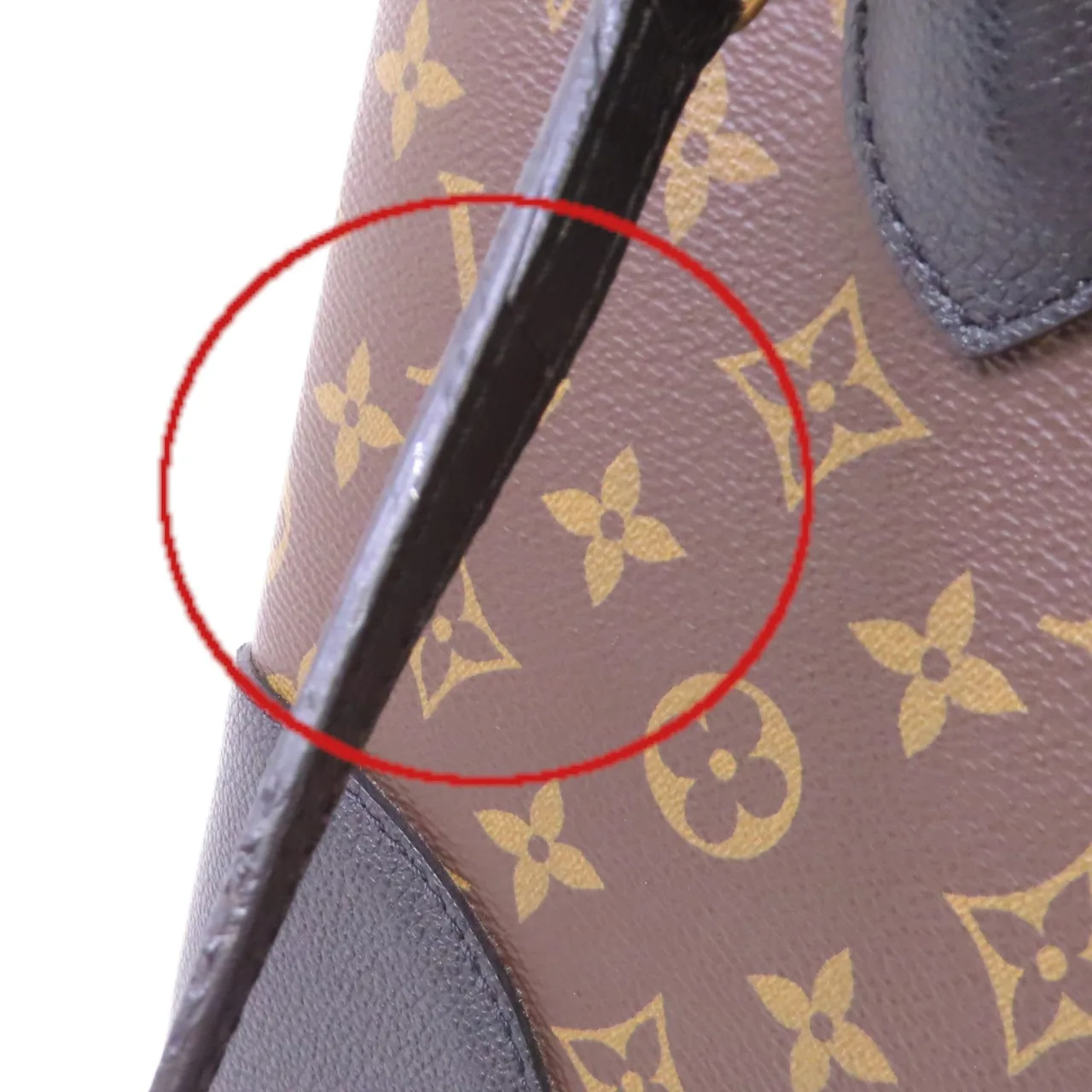 LOUIS VUITTON Flandrin M41595 兩用包 塗層帆布 棕色 / 黑色 塗層帆布 中古品B - 縮圖 17