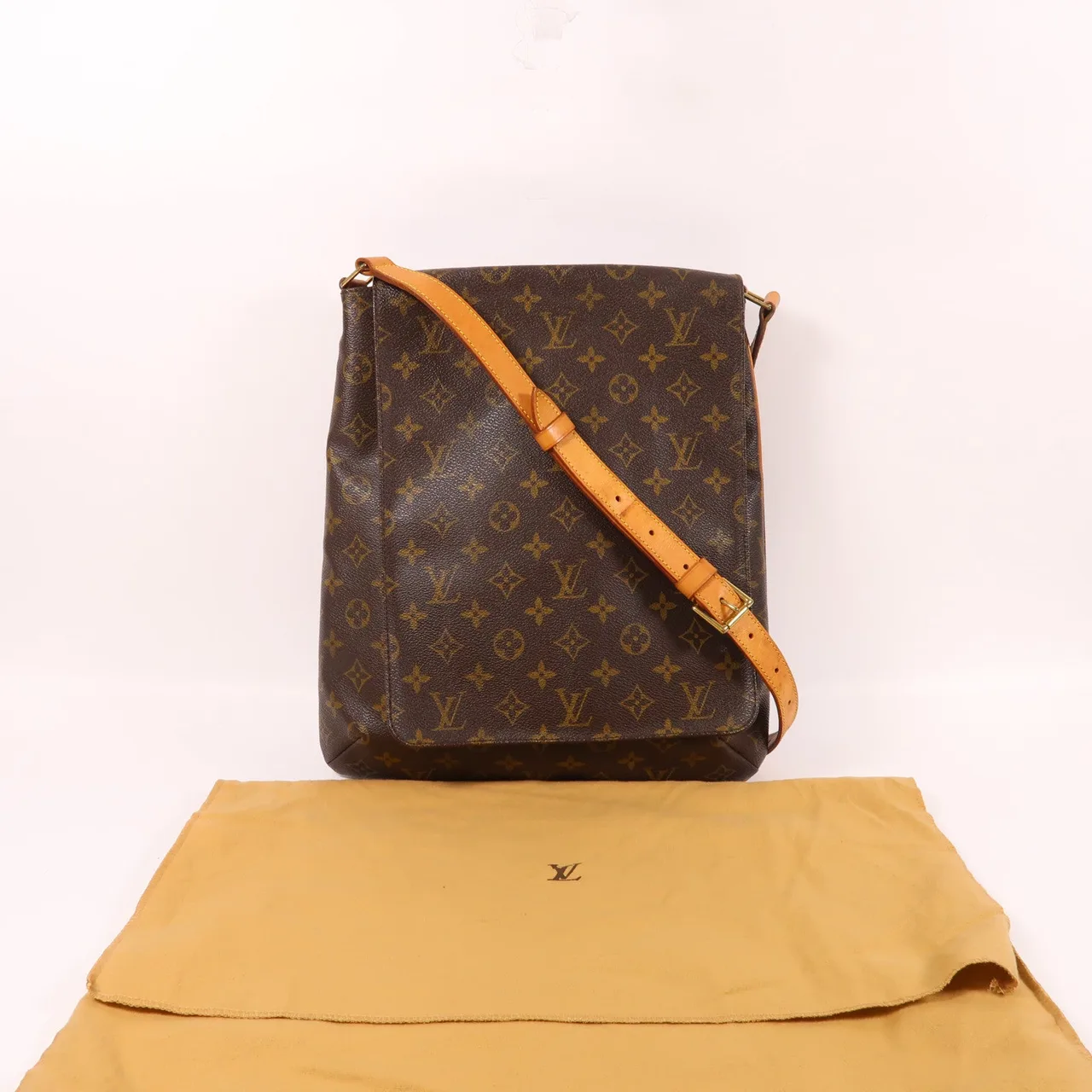 LOUIS VUITTON Musette M51256 肩背包 塗層帆布 棕色 / Brown 塗層帆布 中古品B - 縮圖 9