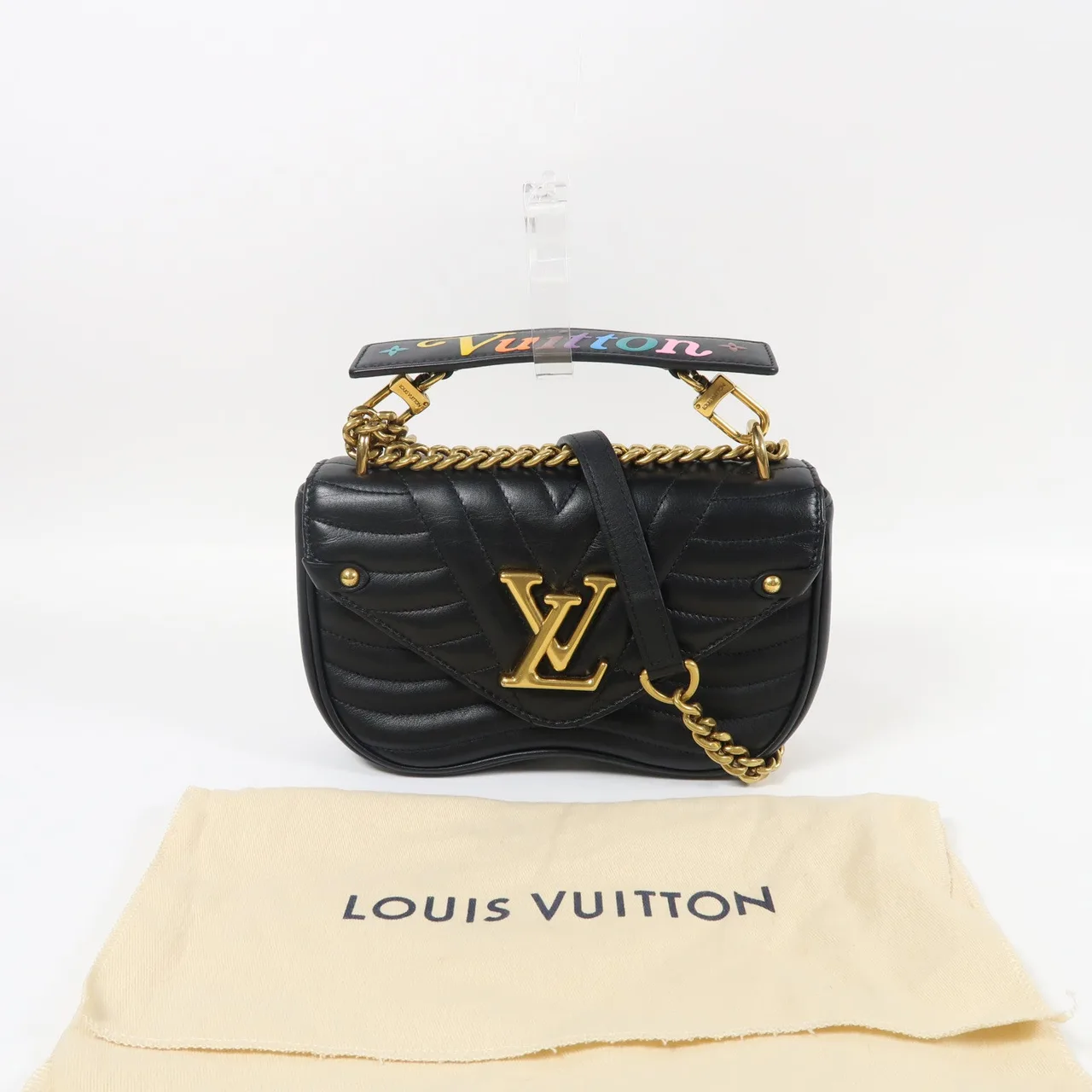 LOUIS VUITTON New Wave M51683 兩用包 牛皮 黑色 / Black 牛皮 中古品A - 縮圖 9