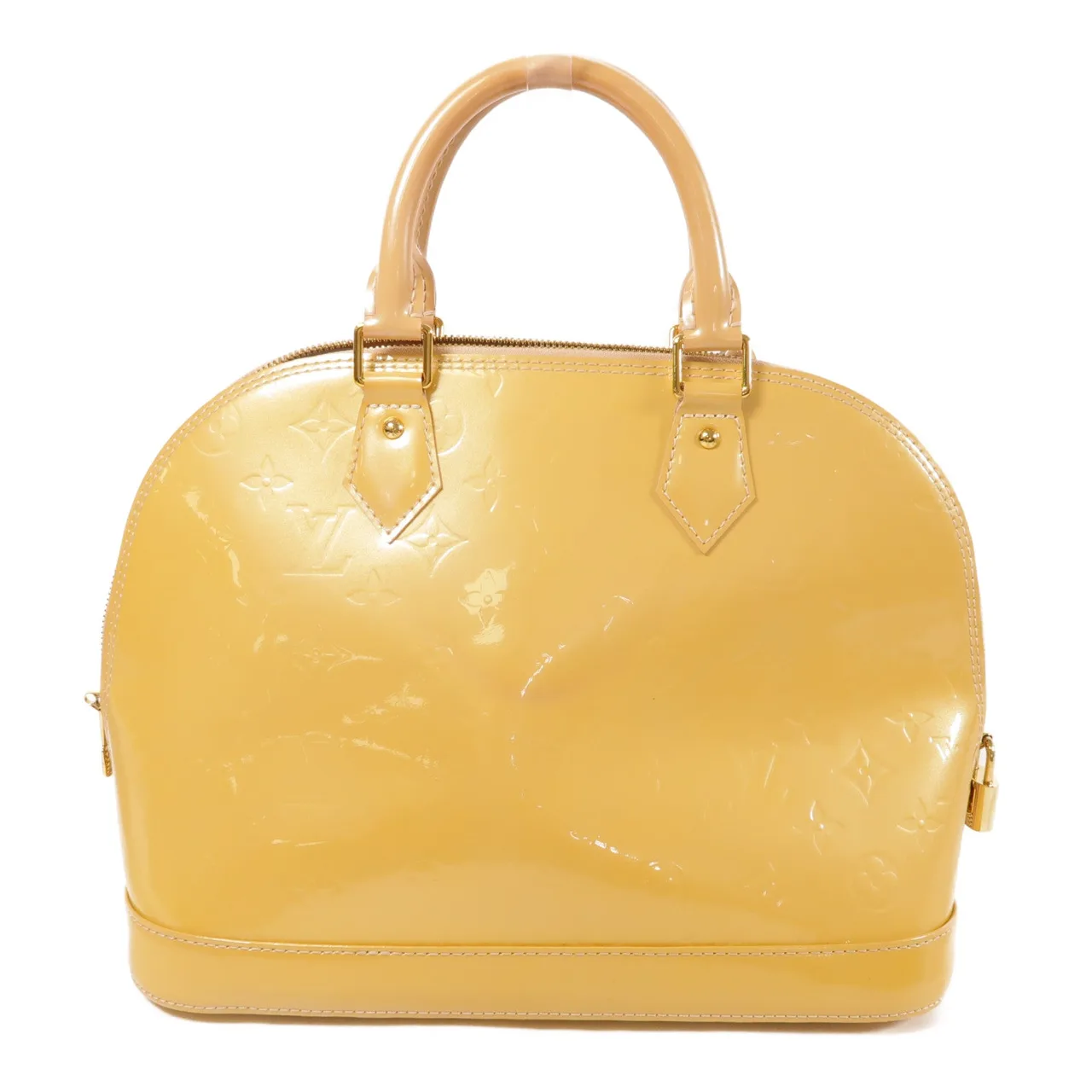 LOUIS VUITTON Alma M91583 手提包 皮革 黃色 / Yellow 皮革 中古品B - 縮圖 2