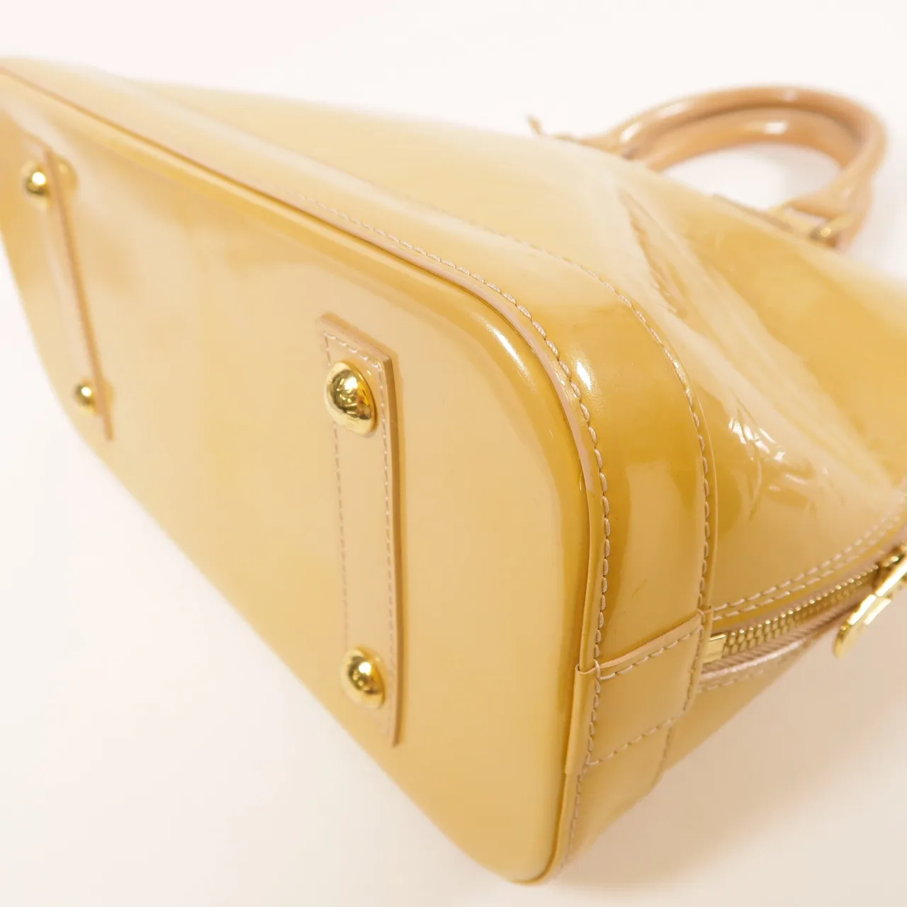 LOUIS VUITTON Alma M91583 手提包 皮革 黃色 / Yellow 皮革 中古品B - 縮圖 12