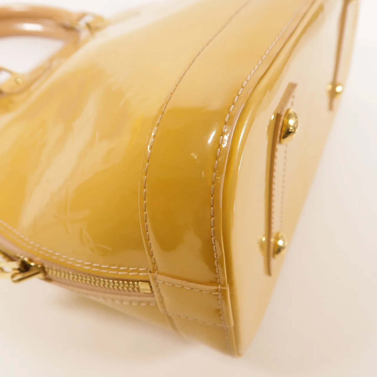 LOUIS VUITTON Alma M91583 手提包 皮革 黃色 / Yellow 皮革 中古品B - 縮圖 13