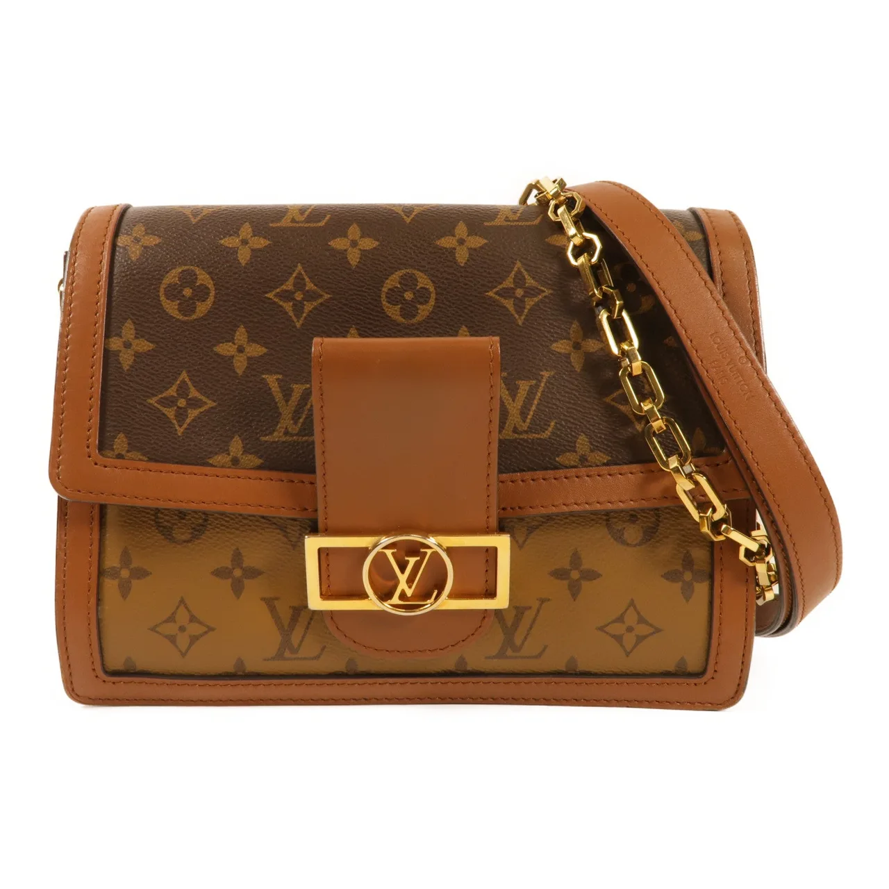 LOUIS VUITTON Dauphine M44391 兩用包 塗層帆布 棕色