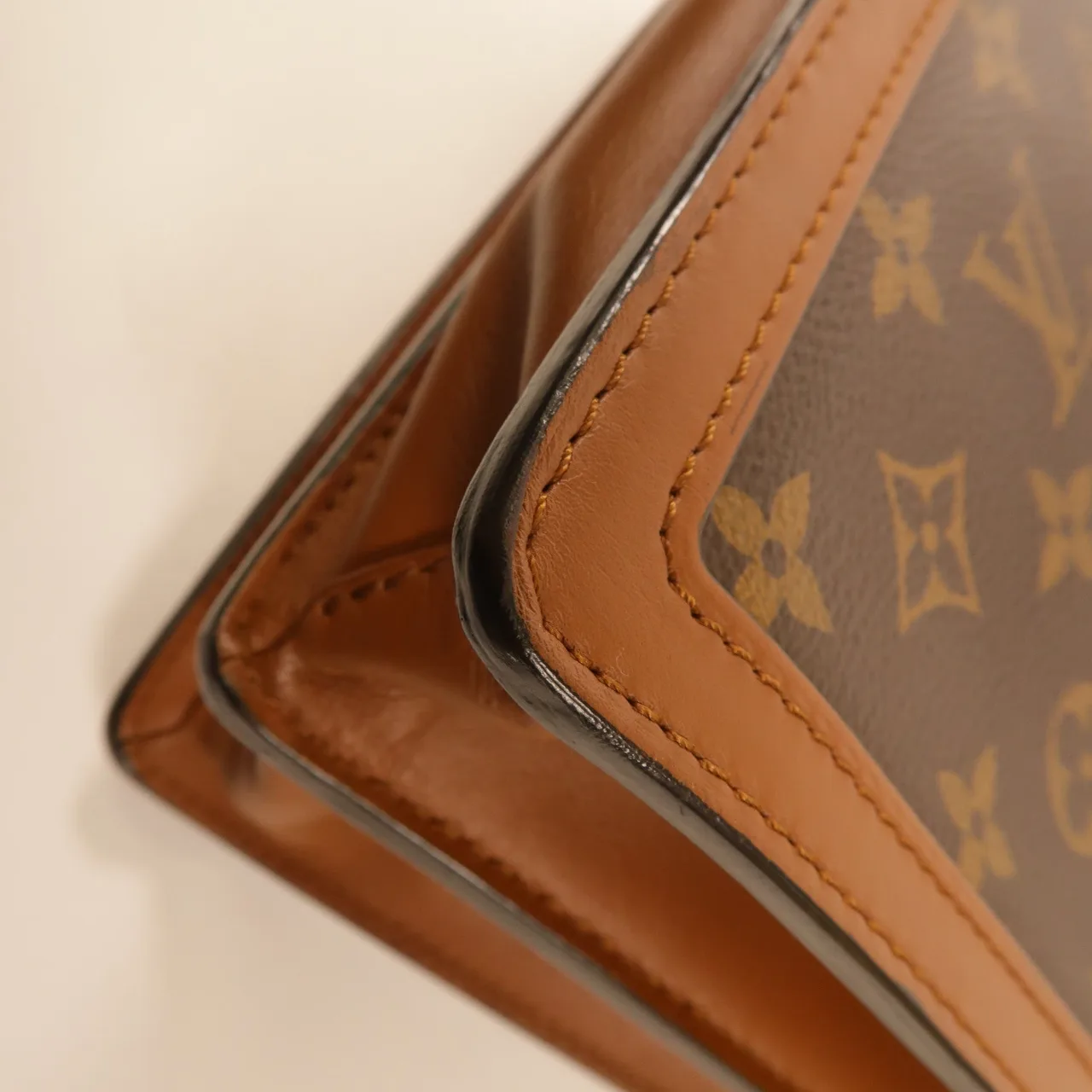 LOUIS VUITTON Dauphine M44391 兩用包 塗層帆布 棕色 塗層帆布 中古品B - 縮圖 8