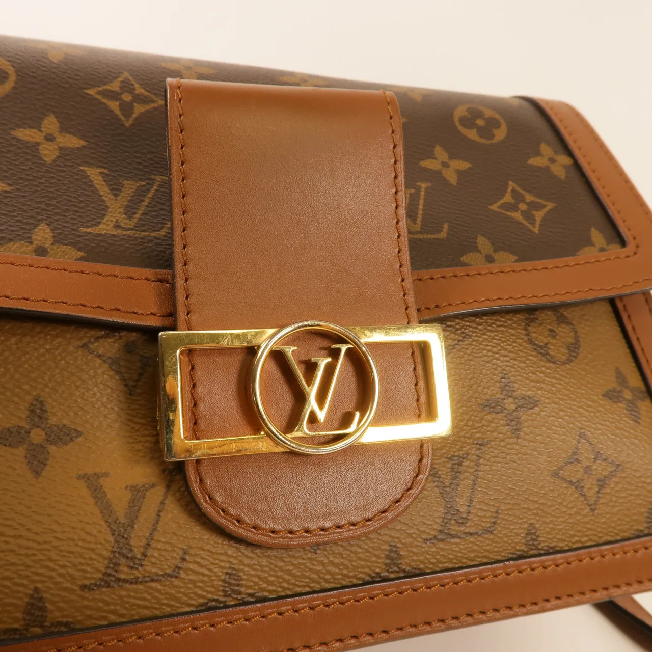 LOUIS VUITTON Dauphine M44391 兩用包 塗層帆布 棕色 塗層帆布 中古品B - 縮圖 10