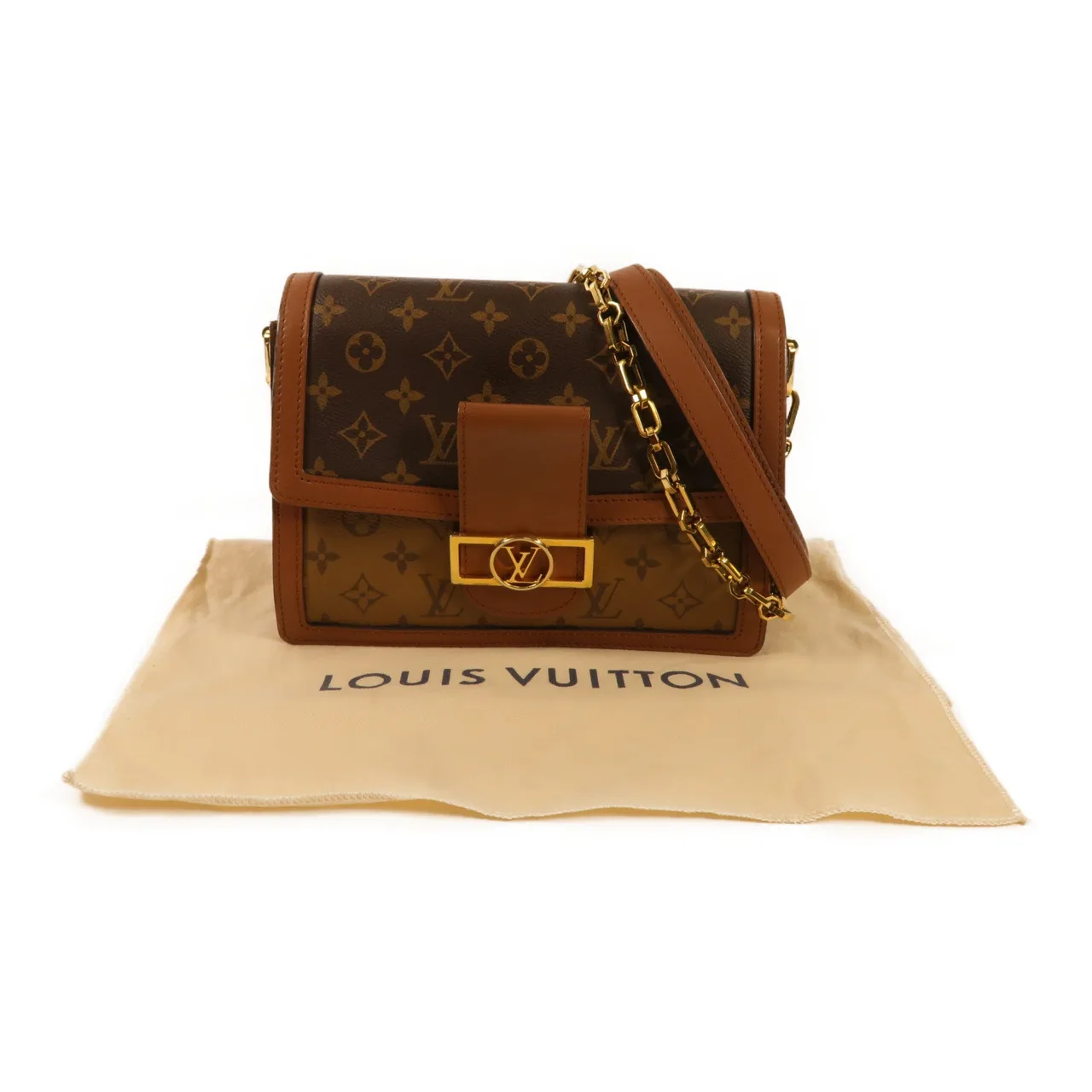 LOUIS VUITTON Dauphine M44391 兩用包 塗層帆布 棕色 塗層帆布 中古品B - 縮圖 16