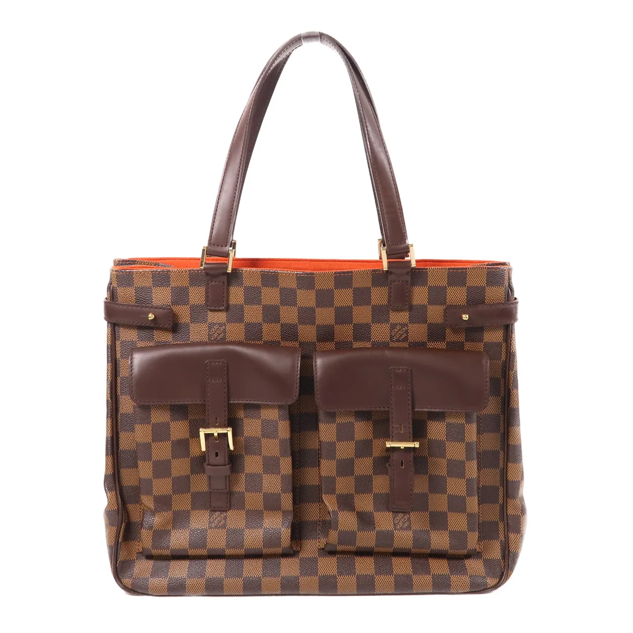 LOUIS VUITTON N51128 Shoulder Bag Coated Canvas 棕色