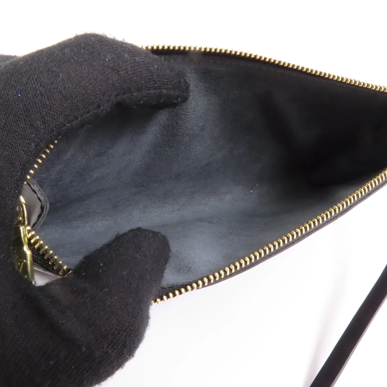 LOUIS VUITTON Pochette Accessoires M52982 化妝箱包 牛皮 黑色 / Black 牛皮 中古品B - 縮圖 8