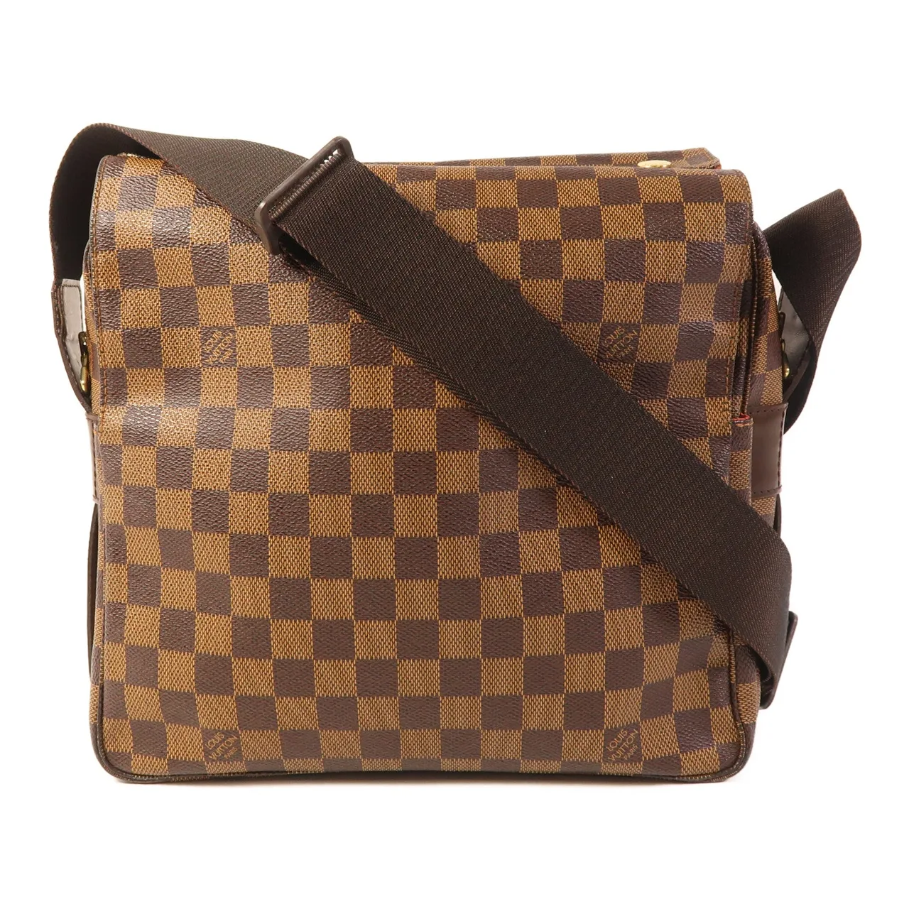 LOUIS VUITTON Naviglio N45255 Shoulder Bag Coated Canvas 棕色