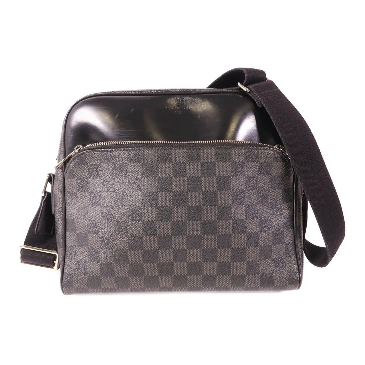 LOUIS VUITTON N41409 Shoulder Bag Coated Canvas 黑色 / Black