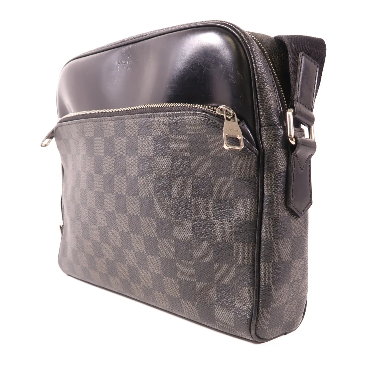 LOUIS VUITTON N41409 肩背包 塗層帆布 黑色 / Black 塗層帆布 中古品B - 縮圖 3