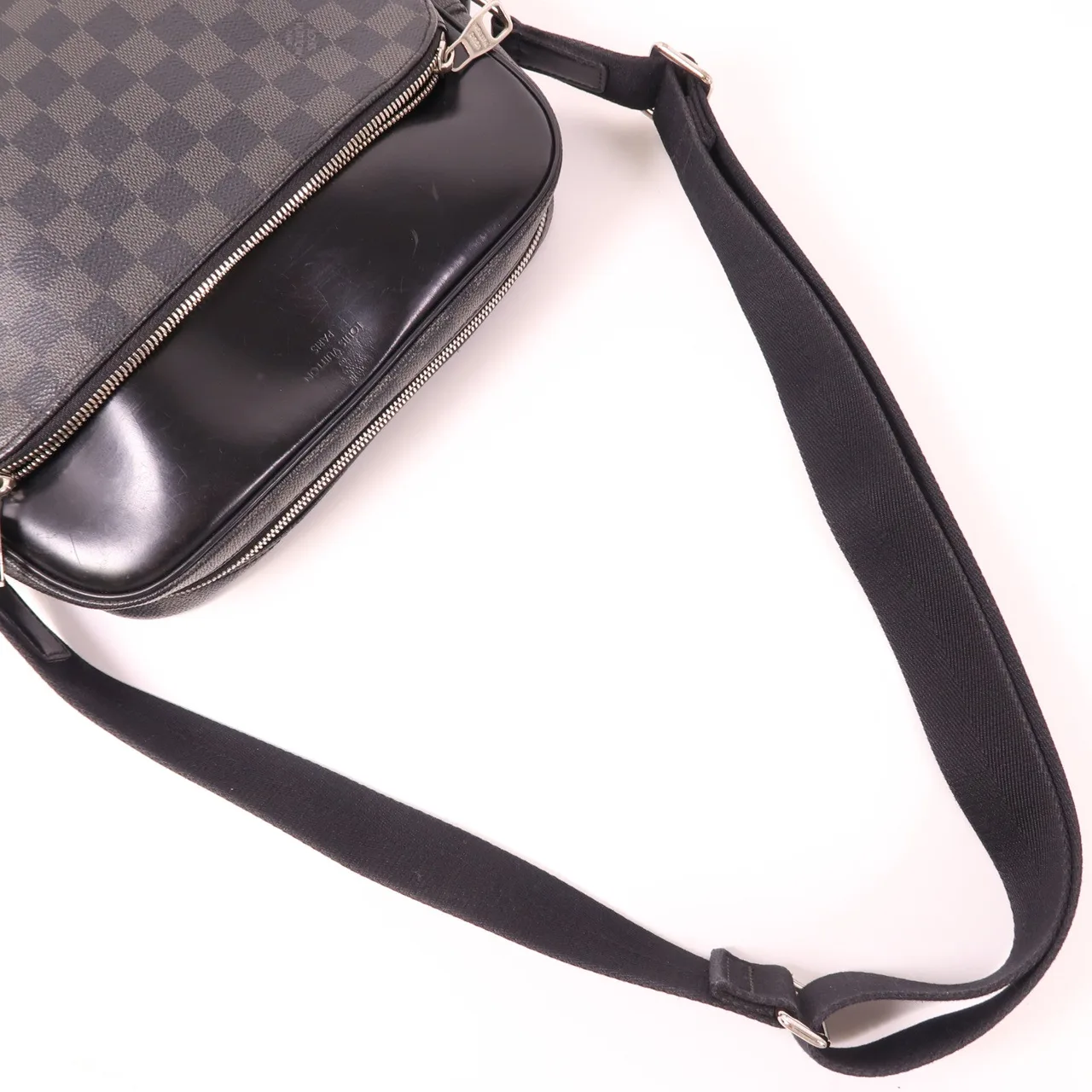 LOUIS VUITTON N41409 肩背包 塗層帆布 黑色 / Black 塗層帆布 中古品B - 縮圖 8