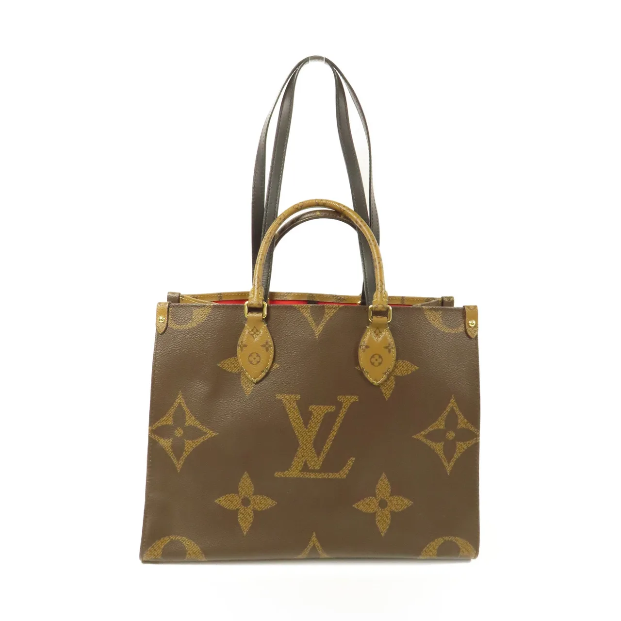 LOUIS VUITTON OnTheGo M45321 2-Way Bag Coated Canvas 棕色