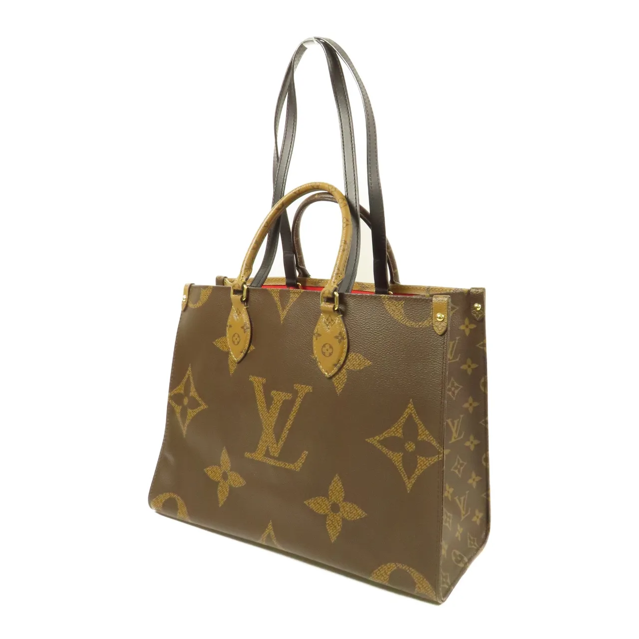 LOUIS VUITTON OnTheGo M45321 兩用包 塗層帆布 棕色 塗層帆布 中古品A - 縮圖 3