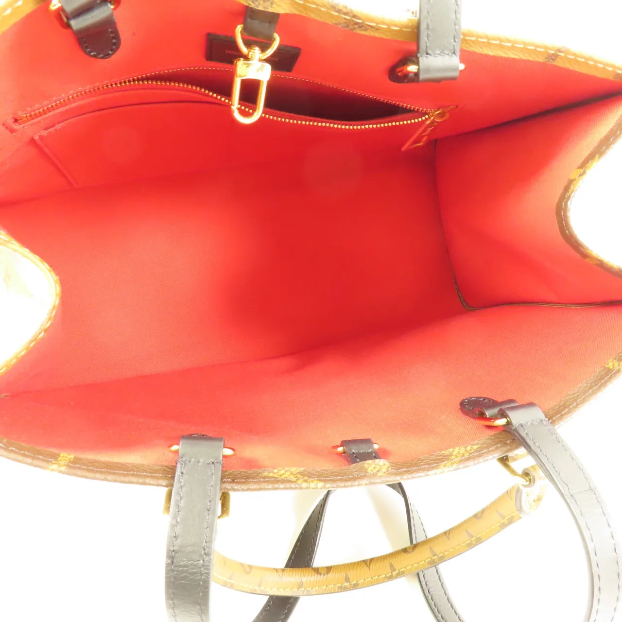 LOUIS VUITTON OnTheGo M45321 兩用包 塗層帆布 棕色 塗層帆布 中古品A - 縮圖 5