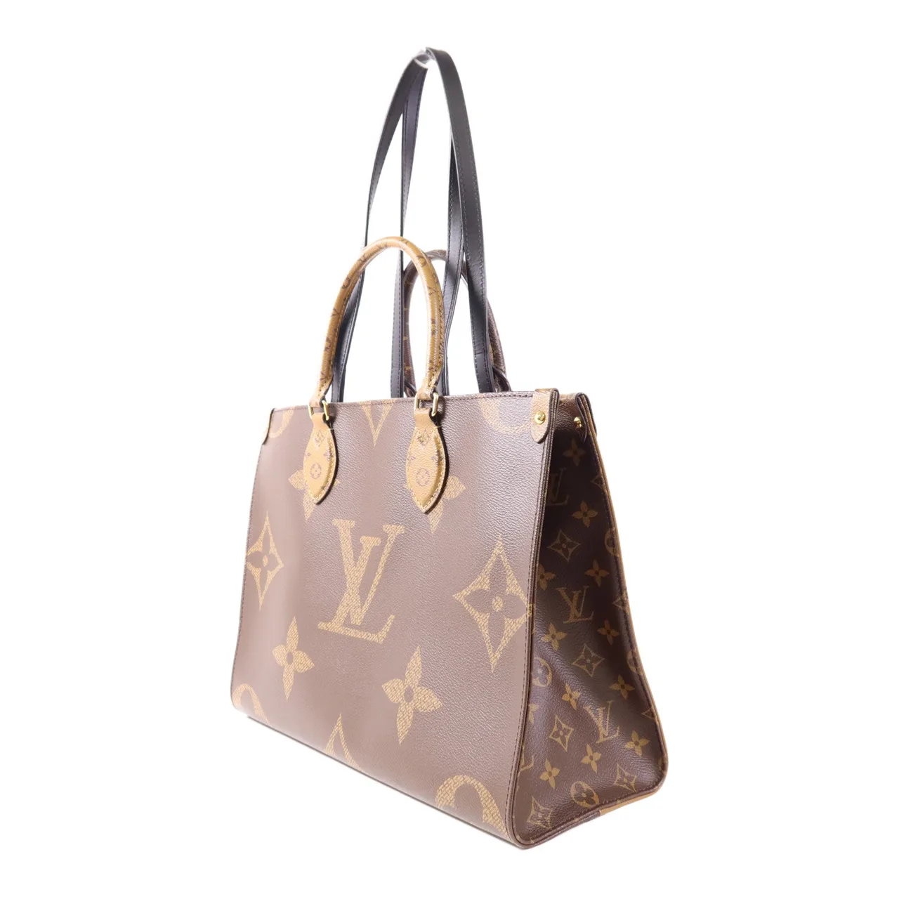 LOUIS VUITTON OnTheGo M45321 兩用包 塗層帆布 棕色 塗層帆布 中古品A - 縮圖 3
