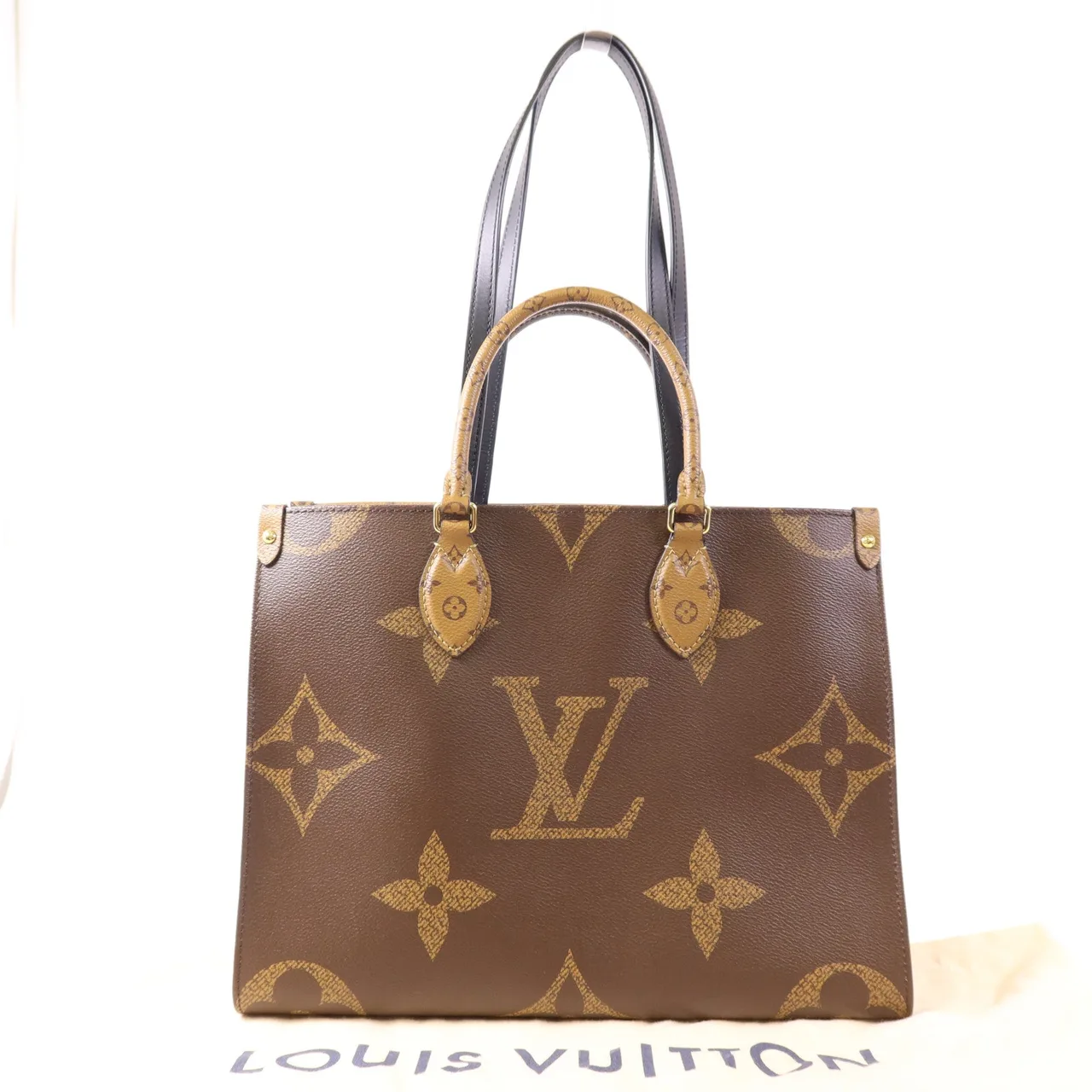 LOUIS VUITTON OnTheGo M45321 兩用包 塗層帆布 棕色 塗層帆布 中古品A - 縮圖 9
