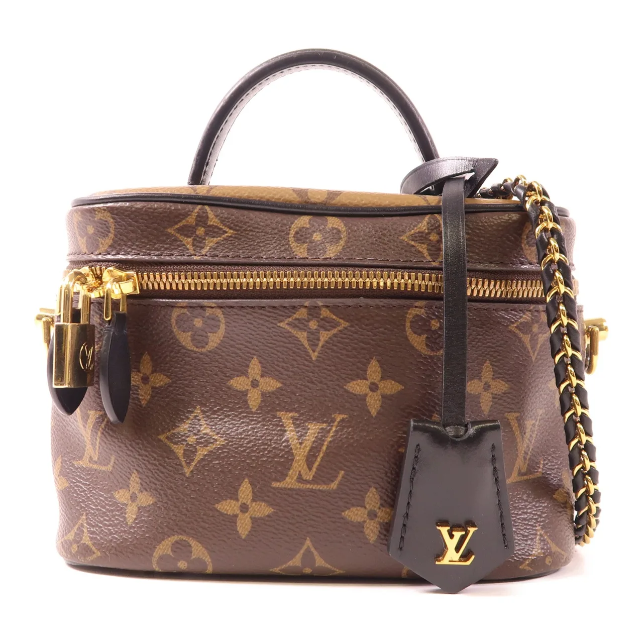 LOUIS VUITTON Vanity M45165 兩用包 塗層帆布 棕色 / Brown