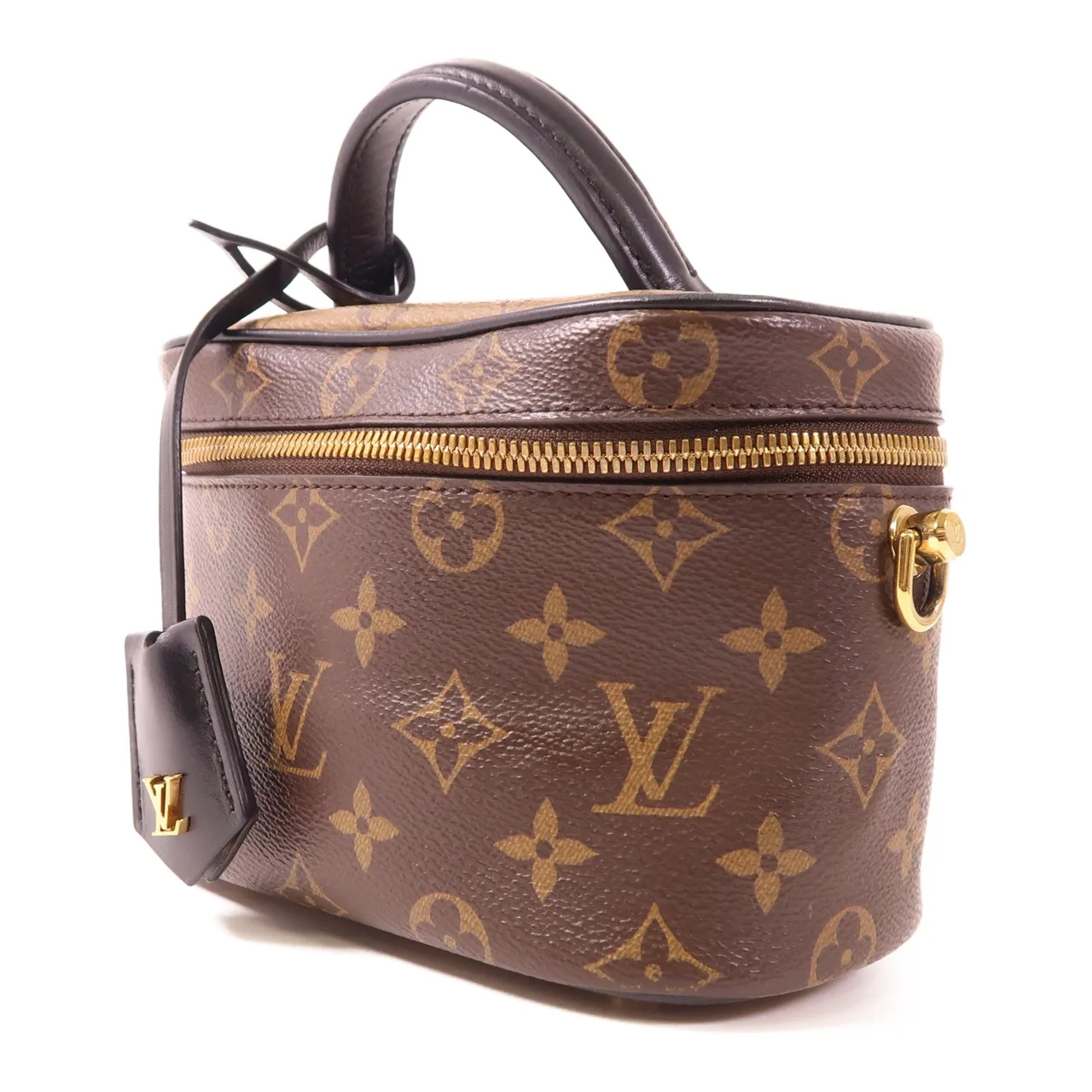 LOUIS VUITTON Vanity M45165 兩用包 塗層帆布 棕色 / Brown 塗層帆布 中古品B - 縮圖 3