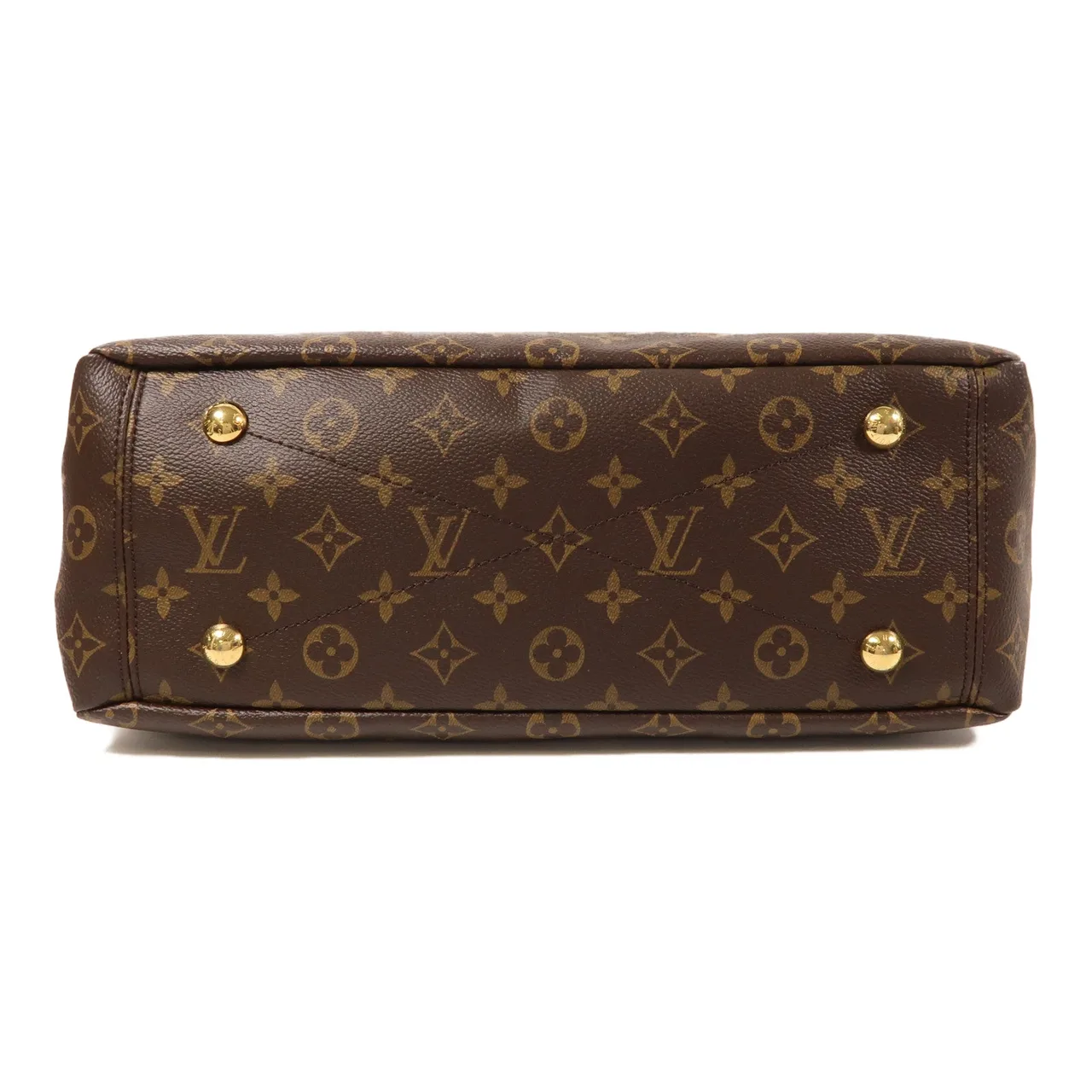 LOUIS VUITTON Pallas M41175 兩用包 塗層帆布 棕色 / Momogram/Red 塗層帆布 中古品A - 縮圖 4