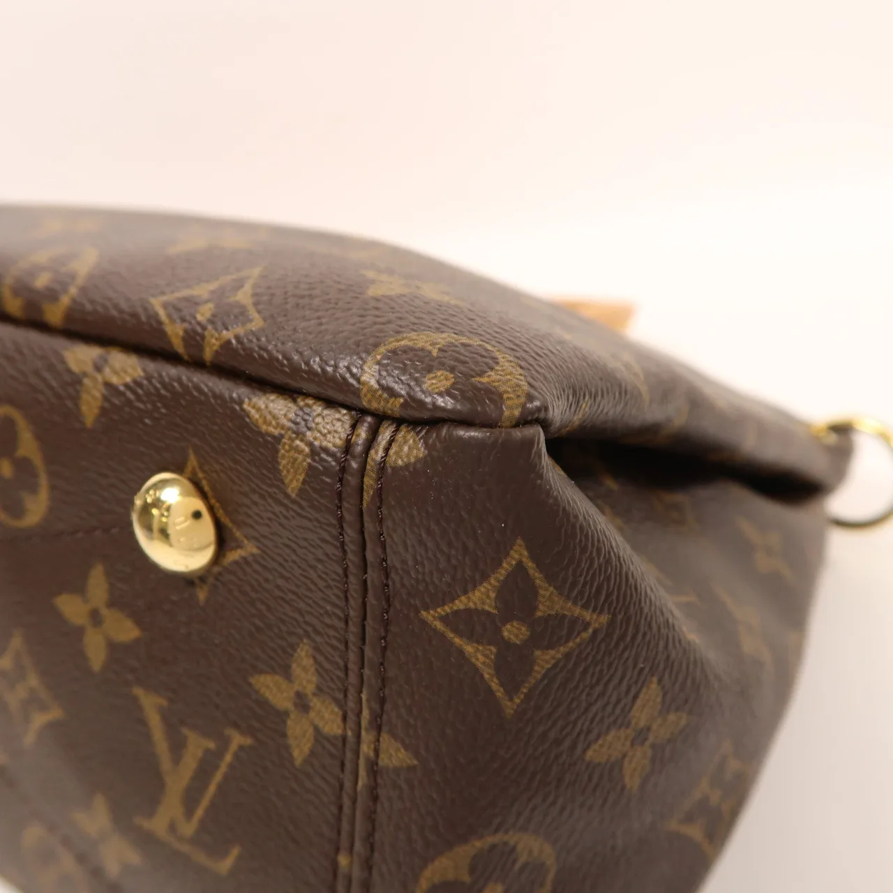 LOUIS VUITTON Pallas M41175 兩用包 塗層帆布 棕色 / Momogram/Red 塗層帆布 中古品A - 縮圖 9