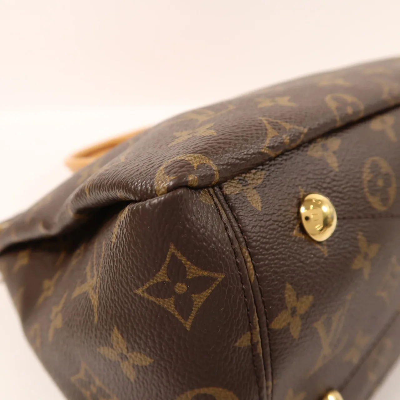 LOUIS VUITTON Pallas M41175 兩用包 塗層帆布 棕色 / Momogram/Red 塗層帆布 中古品A - 縮圖 10