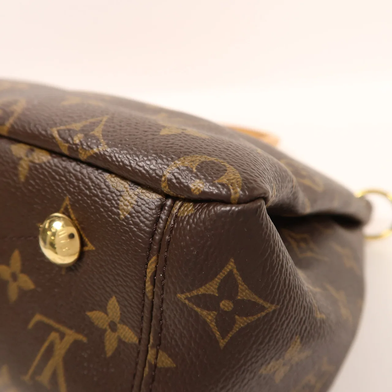 LOUIS VUITTON Pallas M41175 兩用包 塗層帆布 棕色 / Momogram/Red 塗層帆布 中古品A - 縮圖 11