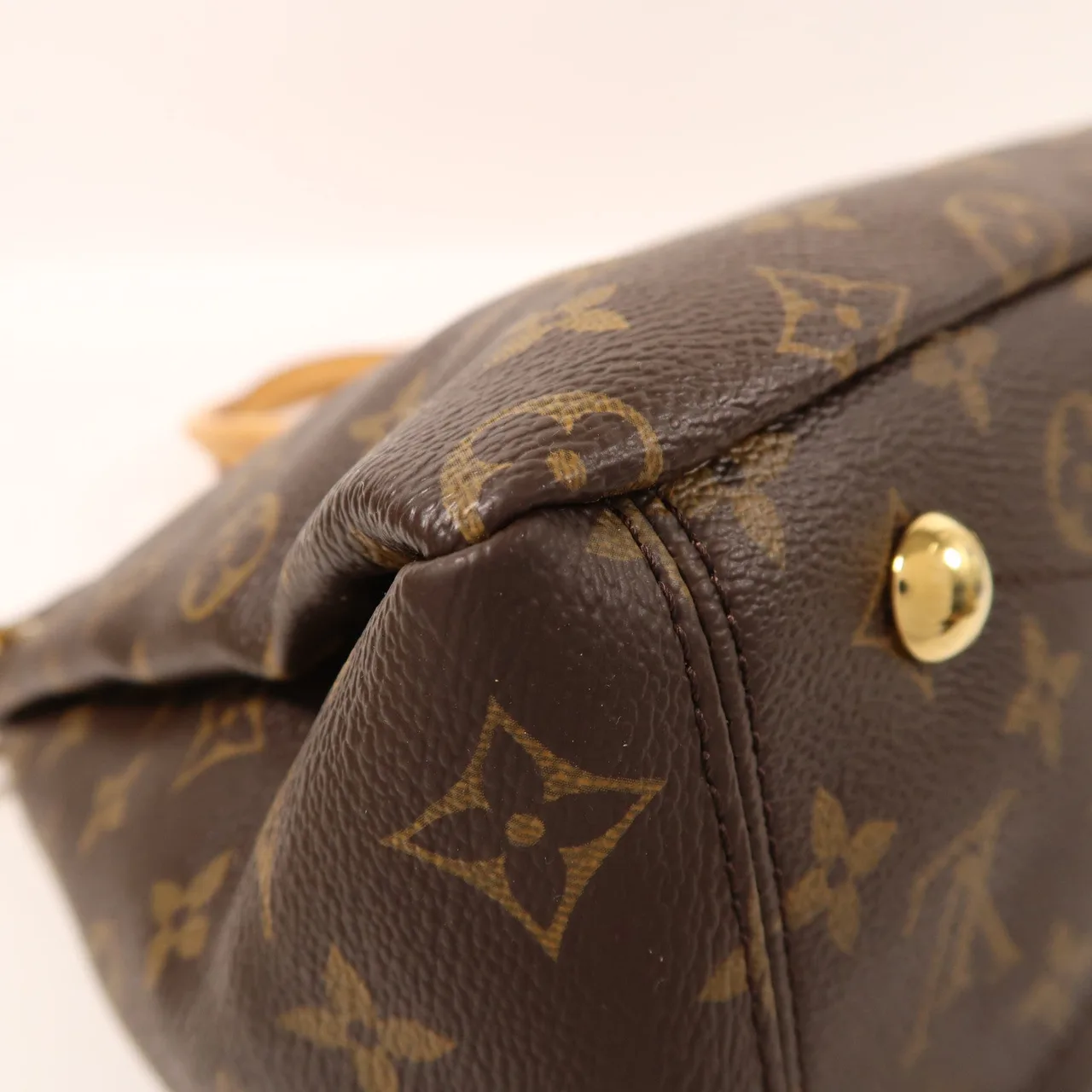 LOUIS VUITTON Pallas M41175 兩用包 塗層帆布 棕色 / Momogram/Red 塗層帆布 中古品A - 縮圖 12